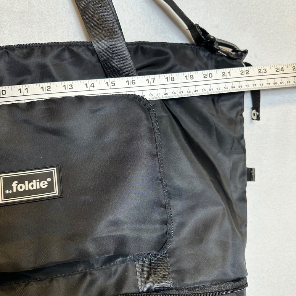 The Foldie Travel Tote Bag Unisex Large Black Expandable Foldable Lightweight - Picture 6 of 16